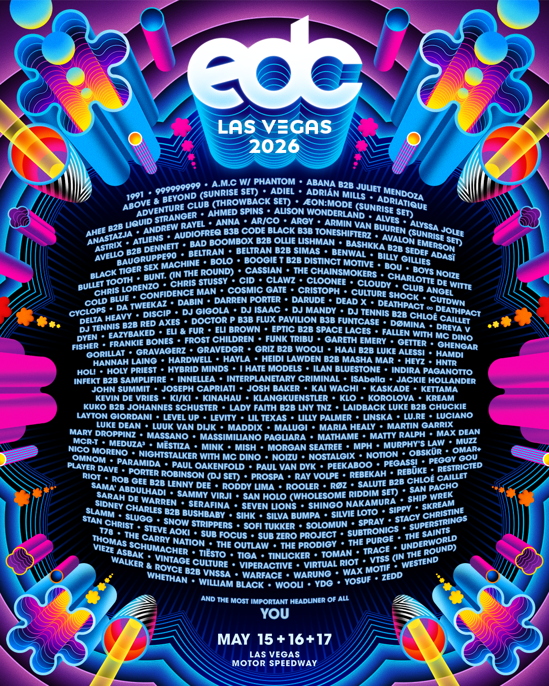 EDC LAS VEGAS 2026 LINE UP ANNOUNCED
